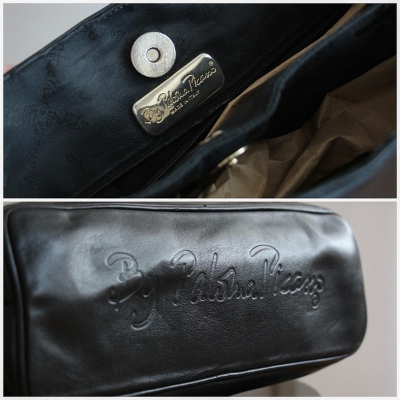 1990's Paloma Picasso Leather Horsebit Shoulder Bag - Picture 5 of 6